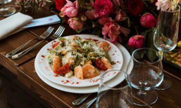 high angle table arrangement with delicious food 1 1