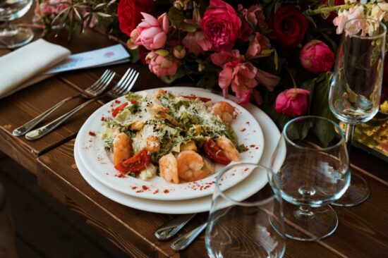 high angle table arrangement with delicious food 1