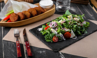 high angle view food plate table 1048944 24901076 1